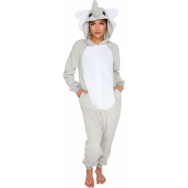 Silver Lilly Adult One Piece Slim Fit Animal Shark Costume Pajamas